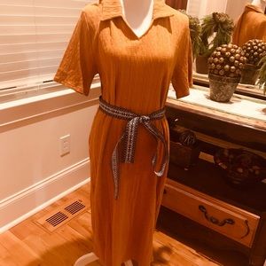 New Roolee Shay Textured MIDI Dress size L